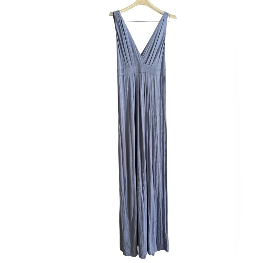 Lemon Tart Baby Blue V Neck Maxi Dress